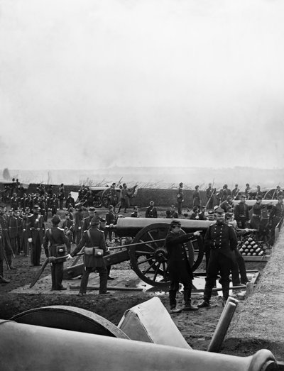 Colonnello Tyler e la 1° Artiglieria Pesante del Connecticut a Fort Richardson, fine 1861 da American Photographer