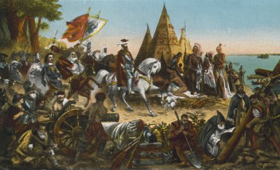 Scoperta del fiume Mississippi da parte di De Soto, maggio 1541 (foto a colori) da American Photographer