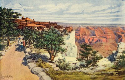 Hotel El Tovar sul Rim, Parco Nazionale del Grand Canyon (foto a colori) da American Photographer