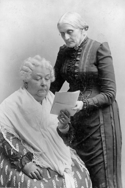 Elizabeth Cady Stanton con la sua amica Susan B. Anthony, c.1900 da American Photographer