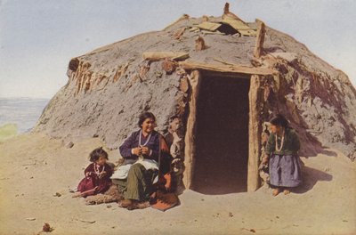 Elle di Ganado, Indian Building, Albuquerque, la più famosa tessitrice tra i Navajos (foto a colori) da American Photographer
