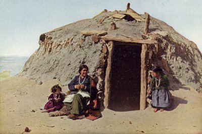 Elle di Ganado, Indian Building, Albuquerque, la tessitrice più famosa tra i Navajo da American Photographer