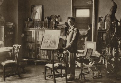 Ernest Seton-Thompson, il suo studio a New York (foto b/n) da American Photographer