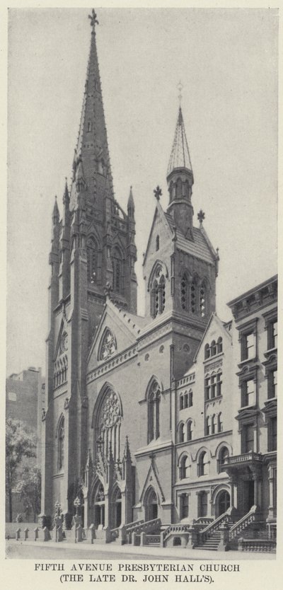 Fifth Avenue Presbyterian Church, il defunto Dr John Hall da American Photographer