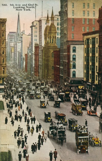 Fifth Avenue e 42a Strada, New York (foto a colori) da American Photographer