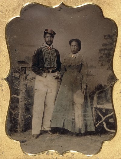 Pompiere e sposa, c.1860 da American Photographer