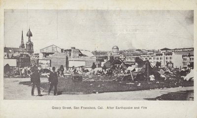 Geary Street, San Francisco, dopo il terremoto e l