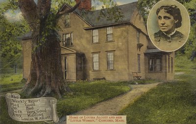 Casa di Louisa M Alcott e delle sue Piccole donne, Concord, Massachusetts, USA (foto a colori) da American Photographer