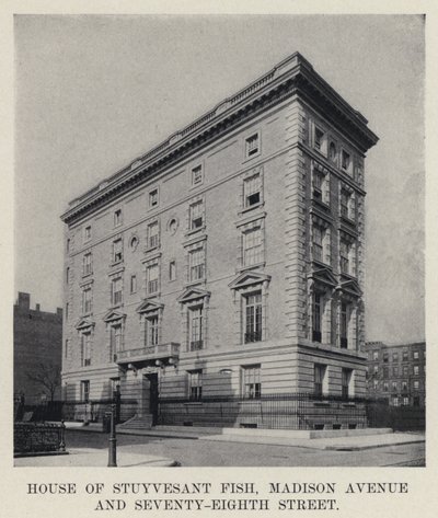 Casa di Stuyvesant Fish, Madison Avenue e Seventy-Eighth Street da American Photographer