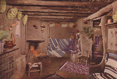 Interno della casa Hopi, Grand Canyon, Arizona (foto a colori) da American Photographer