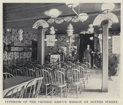 Interno della Missione di Soccorso Cinese in Doyers Street da American Photographer