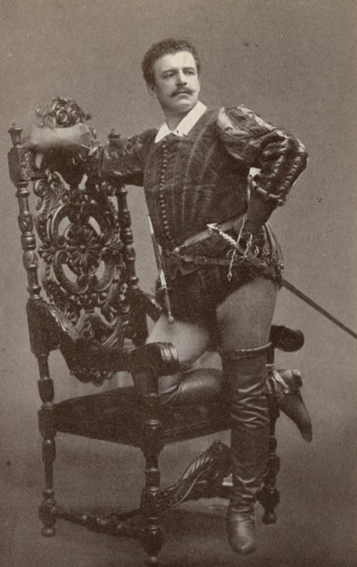 Jean de Reszke, nel ruolo di Raoul, in "Les Huguenots" (foto b/n) da American Photographer