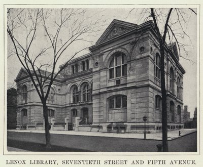 Lenox Library, Seventieth Street e Fifth Avenue da American Photographer