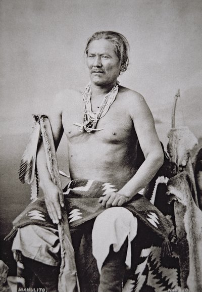 Manuelito (1818-93) capo supremo della Nazione Navajo 1870-84 da American Photographer