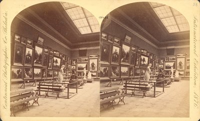 Memorial Hall, Dipartimento Americano, Esposizione Internazionale del Centenario del 1876, Filadelfia (stampa stereoscopica) da American Photographer