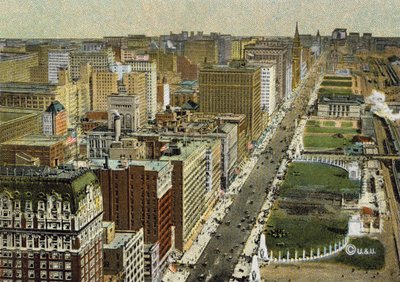 Michigan Boulevard, vista verso nord, vista dall