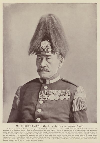 Mr E Ruscheweyh, capo della banda di fanteria tedesca da American Photographer