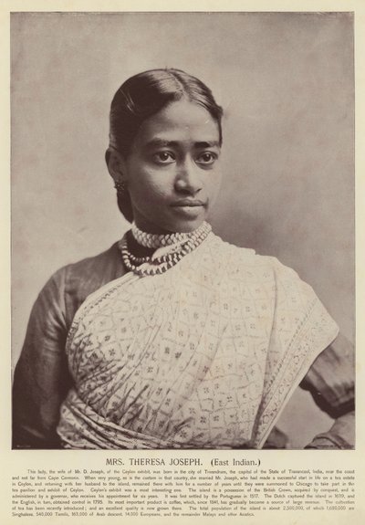 Mrs Theresa Joseph, Indiana Orientale da American Photographer