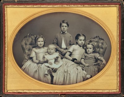 Ritratto di cinque bambini, c. 1850 (foto) da American Photographer