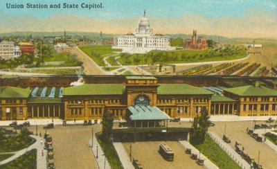Providence, Rhode Island: Union Station e State Capitol (foto a colori) da American Photographer