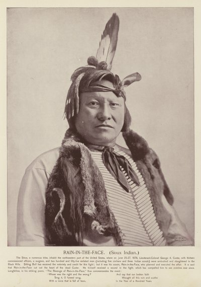 Rain-in-the-Face, Sioux da American Photographer