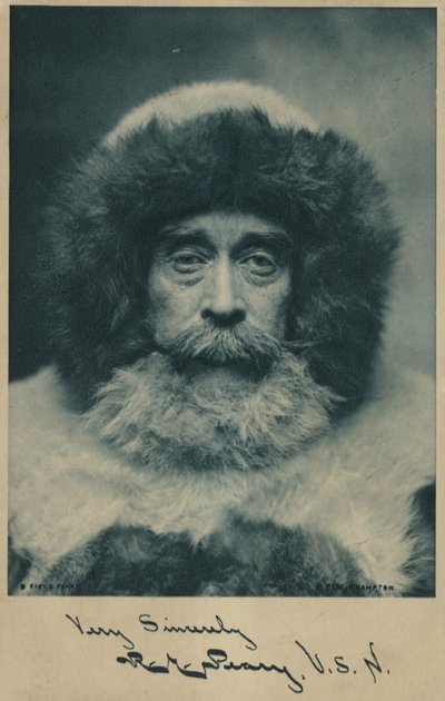 Robert Peary (1856-1920), esploratore artico americano (foto b/n) da American Photographer