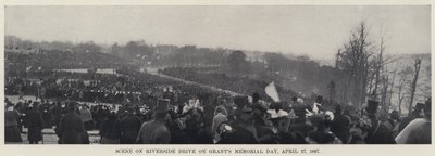 Scena su Riverside Drive nel giorno del Memoriale di Grant, 27 aprile 1897 (foto in bianco e nero) da American Photographer