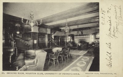Sala fumatori, Houston Club, Università della Pennsylvania, Philadelphia da American Photographer