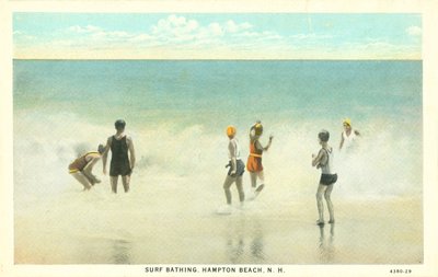 Bagno di surf, Hampton Beach, New Hampshire, 1920 circa (foto a colori) da American Photographer