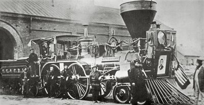 La locomotiva che trainò il treno funebre di Abraham Lincoln nel 1865 da American Photographer