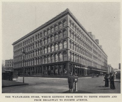 Il negozio Wanamaker, che si estende dalla Nona alla Decima Strada e da Broadway alla Quarta Avenue (foto in bianco e nero) da American Photographer