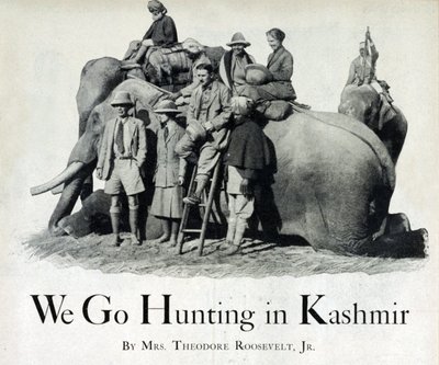 Theodore Roosevelt III ed Eleanor Butler Alexander-Roosevelt a caccia in Kashmir, 1925 da American Photographer