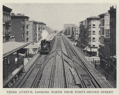 Terza Avenue, vista verso nord dalla Quarantaduesima Strada (foto in bianco e nero) da American Photographer