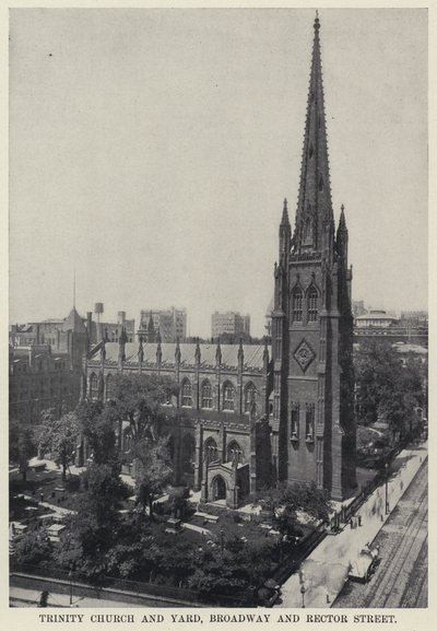 Trinity Church e Yard, Broadway e Rector Street da American Photographer