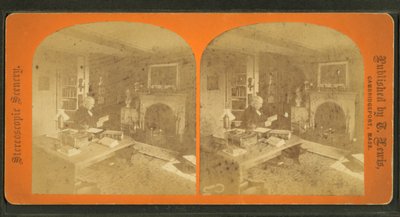 Vista di Amos Alcott nel suo studio da American Photographer