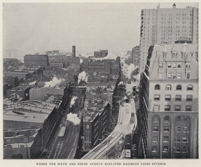 Dove le linee ferroviarie elevate della Sixth e Ninth Avenue divergono da American Photographer