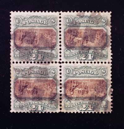 24-Cent Firma della Dichiarazione di Indipendenza, blocco di quattro, 1869 da American School