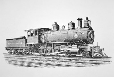 Una locomotiva tipo Consolidation 2-8-0 costruita da Baldwin nel giugno 1889 per la Northern Pacific Railway da American School