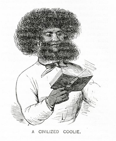 Un coolie civilizzato, illustrazione da Appletons Journal, 4 maggio 1872 da American School