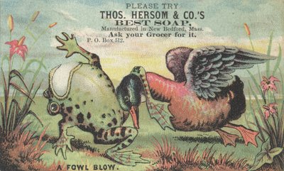 Un colpo di pollame, pubblicità per il miglior sapone di Thos. Hersom & Co, c.1880 da American School