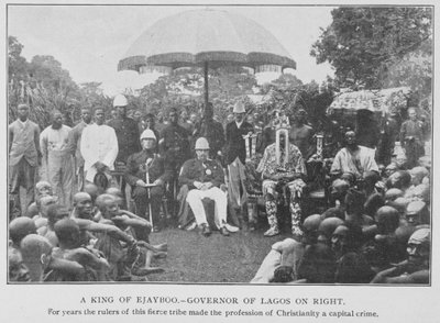 Un re di Ejayboo e il governatore di Lagos, illustrazione da 