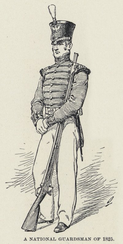 Un membro della Guardia Nazionale del 1825 da American School