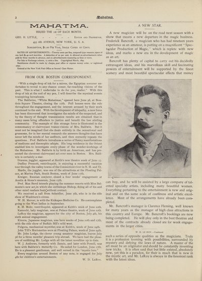 Una nuova stella, Frederick Bancroft da American School
