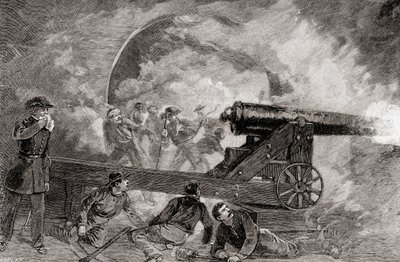 Una casamatta durante il bombardamento alla Battaglia di Fort Sumter, 12 aprile da American School