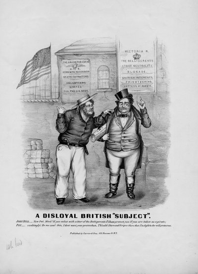 Un suddito britannico sleale, pubblicato da Currier & Ives, New York, c.1862 da American School