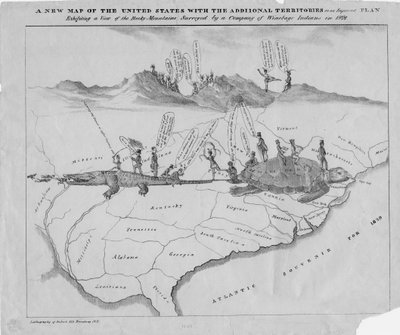 Una nuova mappa degli Stati Uniti con i territori aggiuntivi su un piano migliorato, c.1828 da American School