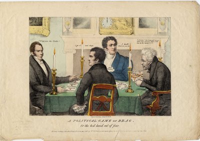 Un gioco politico di vantarsi, o la mano migliore su quattro, 1831 da American School