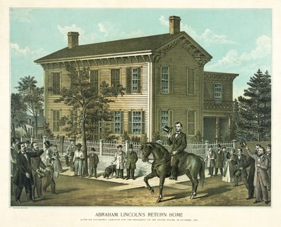 Il ritorno a casa di Abraham Lincoln, c.1860 da American School