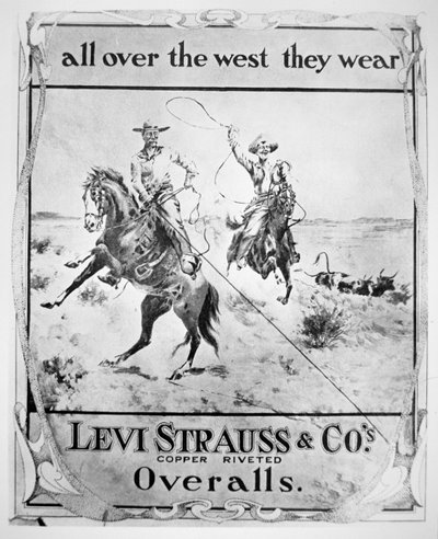Pubblicità per Levi Strauss & Co, c.1900 da American School