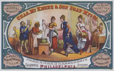 Pubblicità per Charles McKeone & Son Soap Manufacturing Company, Philadelphia, Pennsylvania, USA da American School